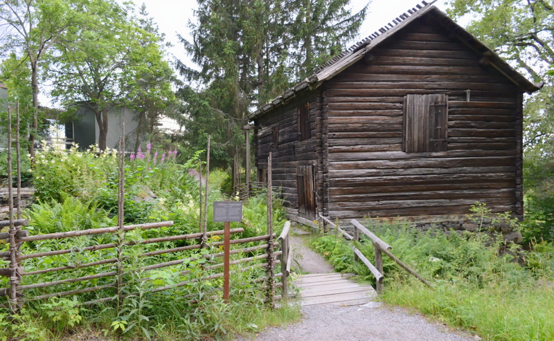 26 - The Linberedningsverket (Flax Mill) at the Skansen open-air museum in Stockholm, a two-story timber building designed for processing flax